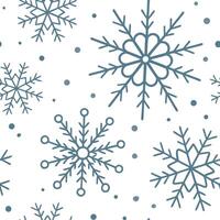 Subtle winter snow seamless pattern with delicate snowflakes and soft frosty textures for a quiet peaceful design concept as Subtle winter snow pattern with delicate snowflakes and Cleans vector