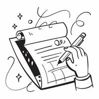 Student with Notebook and Pencil concept as A student writing in a notebook with a pencil set against a dreamy background offering ample space for text or graphics symbolizing the Cleans Set 2 vector