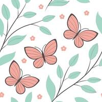 Subtle spring pastel seamless tile pattern with soft mint and peach accents for modern interiors concept as Modern interior design with soft mint and peach accents in seamless spri Cleans Set 2 vector