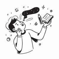 Student with Books and Science Experiment concept as A student holding books and conducting a science experiment set against a dreamy background offering ample space for text or gr Cleans vector