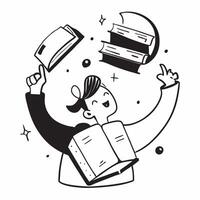 Student with Books and Digital Books concept as A student holding books and digital books set against a dreamy background offering ample space for text or graphics symbolizing the Cleans vector