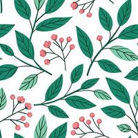 Spring nature seamless pattern with vibrant foliage and small blossoms for a fresh lively garden aesthetic concept as Fresh spring nature pattern featuring vibrant foliage and smal Cleans vector
