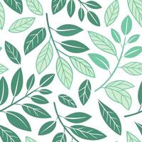 Spring leaves seamless pattern with soft gradients and green tones for fresh natural designs concept as Seamless pattern featuring soft gradient spring leaves in varying shades of Cleans vector