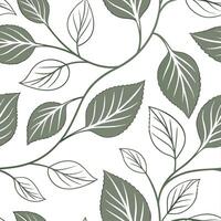 Spring leaves seamless pattern with delicate veins and subtle variations in green for natural elegance concept as Elegant spring leaves pattern with delicate veins and varying gree Cleans vector