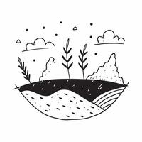 Spring and Autumn Hillside concept as Half tone spring and autumn hillside landscape offering ample space for text or graphics symbolizing growth and transformation in Photo Stock Cleans vector