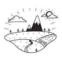 Spring and Autumn Hills concept as Half tone spring and autumn hills landscape offering ample space for text or graphics symbolizing growth and maturity in Photo Stock Concept Cleans vector
