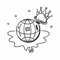 Sovereign with Crown and World concept as An image of a sovereign with a crown and world set against a whimsical background offering ample space for text or graphics symbolizing so Cleans vector