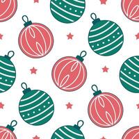 Sparkling Christmas tree ornaments seamless tile pattern with vibrant festive colors concept as Vibrant festive colors highlight sparkling Christmas tree ornaments in seamless tile Cleans vector