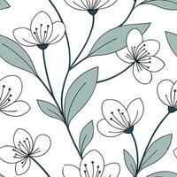 Soft summer flowers seamless pattern with pastel hues and gentle curves for calm soothing spring designs concept as Gentle summer flower pattern with pastel hues and soft curves id Cleans Set 3 vector