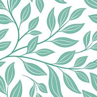 Soft pastel spring leaves seamless pattern with gentle curves and light green shades for calming spring designs concept as Calming spring leaves pattern with soft pastel hues and g Cleans vector