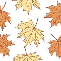 Soft autumn leaves seamless pattern with muted tones and delicate textures for peaceful fall vibes concept as Gentle autumn leaves pattern with muted tones and delicate textures id Cleans Set 2 vector