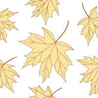 Soft autumn seamless pattern with muted yellow and orange leaves for a subtle elegant fall atmosphere concept as Subtle autumn pattern with muted yellow and orange leaves for an el Cleans vector