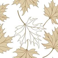 Soft autumn leaves seamless pattern with muted tones and delicate textures for peaceful fall vibes concept as Gentle autumn leaves pattern with muted tones and delicate textures id Cleans vector