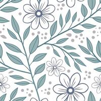 Soft pastel seamless tile pattern with delicate flowers and leafy accents for a calming garden look concept as Delicate flowers and leafy accents arranged seamlessly in soft pastel Cleans vector