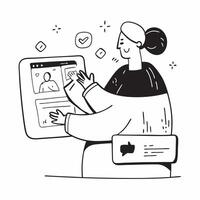 Social media manager enjoying a spa day concept as A social media manager enjoying a spa day using a tablet to check social media updates highlighting relaxation and balanced work Cleans vector