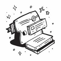 Slide Projector with Obsolete Certificate and Slides concept as A slide projector with an obsolete certificate and slides set against a dreamy background offering ample space for t Cleans vector