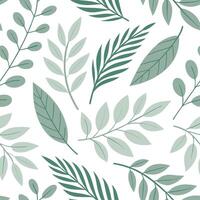 Serene summer leaves seamless pattern with light green foliage and soft earth tones for relaxed spaces concept as Light green foliage and soft earth tones arranged seamlessly to cr Cleans vector