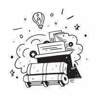 School Bus with Books and Art Supplies concept as A school bus with a stack of books and various art supplies set against a whimsical background offering ample space for text or gr Cleans vector