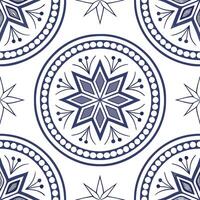 Scandinavian Nordic geometric patterns and snowflakes seamless tile design with cool tones concept as Cool tones highlight Scandinavian Nordic geometric patterns intertwined with s Cleans vector