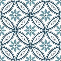 Scandinavian Nordic floral patterns and geometric shapes seamless tile design with cool tones concept as Cool tones highlight Scandinavian Nordic floral patterns intertwined with g Cleans vector