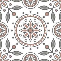 Scandinavian Folk Art seamless tile pattern with muted pastels and traditional Nordic motifs for minimalist decor concept as Muted pastel Scandinavian folk motifs arranged seamless Cleans vector