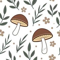 Rustic spring nature seamless pattern with wildflowers and soft earth tones for earthy country inspired designs concept as Earthy spring nature pattern with wildflowers and rustic Cleans vector