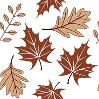 Rustic autumn leaves seamless pattern with deep earth tones and organic shapes for a natural earthy design concept as Rustic autumn leaves pattern with earth tones and organic shap Cleans vector