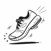 Running shoe icon with copy space on a green background concept as A image of a running shoe icon with ample copy space on a green background perfect for fitness and exercis Cleans Set 3 vector