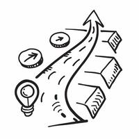 Roadmap symbol with copy space for strategic planning concept as A strategic planning oriented roadmap symbol with ample copy space ideal for visualizing long term goals objectives Cleans vector