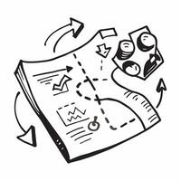 roadmap icon with copy space on a white background concept as A illustration of a roadmap icon with ample copy space on a white background perfect for depicting plans strate Cleans vector