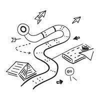 Roadmap illustration with space for text and graphics concept as An illustrative roadmap design featuring ample space for both text and graphics perfect for illustrating business s Cleans vector