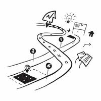 Roadmap illustration with copy space for business reports concept as A visually appealing roadmap illustration with copy space designed to enhance business reports and presentation Cleans vector