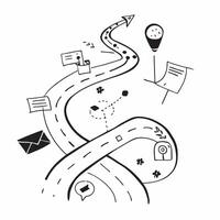 Roadmap icon with ample space for text and graphics concept as An iconographic roadmap design offering ample space for both text and graphics perfect for illustrating comprehensive Cleans vector