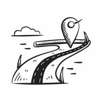 Road icon with copy space on a gray background concept as A image of a road icon with generous copy space on a gray background ideal for transportation and travel themed vis Cleans vector