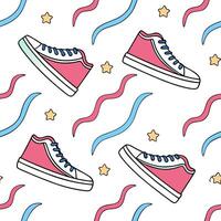 Retro wave seamless pattern with flowing lines and neon accents for dynamic backgrounds concept as Dynamic retro wave pattern featuring flowing lines and neon accents perfect for v Cleans vector