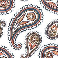 Retro paisley seamless pattern with intricate swirls and rich colors for artistic applications concept as Artistic retro paisley pattern with intricate swirls and rich colors ideal Cleans vector
