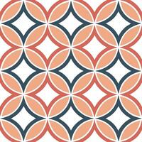 Retro geometric circles seamless pattern with overlapping shapes and vibrant hues for playful designs concept as Playful retro geometric circles pattern featuring overlapping shape Cleans vector