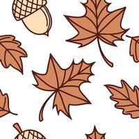 Retro autumn seamless pattern with warm plaid and fall leaf motifs for a nostalgic harvest design concept as Nostalgic autumn pattern with warm plaid and fall leaves perfect for re Cleans vector