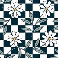 Retro checkerboard seamless pattern with bold colors and modern twists for contemporary designs concept as Contemporary retro checkerboard pattern with bold colors and modern twist Cleans Set 2 vector
