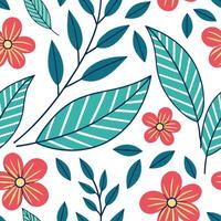 Retro botanical seamless pattern with bold colors for lively interiors concept as Vibrant botanical elements in a retro seamless pattern bringing energy and life to interiors in P Cleans vector
