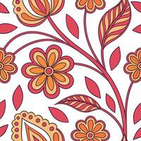 Retro abstract floral seamless pattern with bold colors and dynamic shapes for vibrant designs concept as Vibrant retro abstract floral pattern with bold colors and dynamic shapes Cleans vector