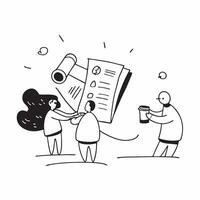 Research Team with Microscope and Data Sheets concept as A research team using a microscope and analyzing data sheets set against a dreamy background offering ample space for text Cleans vector