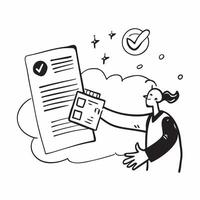 Quality Engineer with Control Plan and Certificate concept as An image of a quality engineer with a control plan and certificate set against a dreamy background offering ample spac Cleans vector