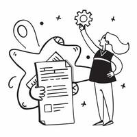 Quality Coordinator with Checklist and ISO9001 Certificate concept as An image of a quality coordinator with a checklist and ISO9001 certificate set against a dreamy background off Cleans vector