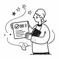 Quality Control Technician with ISO Badge and Lab Report concept as A quality control technician holding an ISO badge and a lab report set against a dreamy background offering ampl Cleans vector