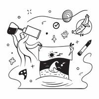 Pilot with Aviator Goggles and Map in Floating Airship concept as Mid shot of a pilot with aviator goggles and a map navigating a floating airship The scene includes whimsical fly Cleans Set 3 vector