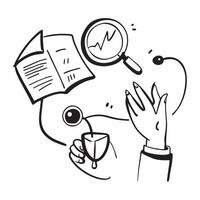 Person with Stethoscope and Medical Chart for Health Service concept as A person holding a stethoscope and medical chart set against a blank background providing space for text or Cleans vector