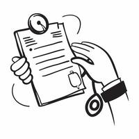 Person with Stethoscope and Medical Chart for Health Service concept as A person holding a stethoscope and medical chart set against a blank background providing space for text or Cleans Set 2 vector