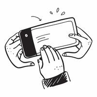Person with Phone and Responsive Customer Care concept as A person holding a phone providing responsive customer care set against a blank background offering space for text or grap Cleans vector
