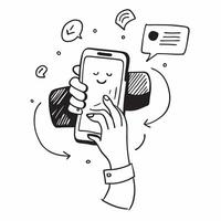 Person with Phone and Friendly Support Service concept as A person holding a phone providing friendly support service set against a blank background offering space for text or grap Cleans vector